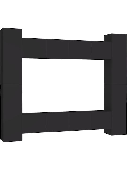 Wohnzimmer TV-Einheit Black L80xB30xH30cm