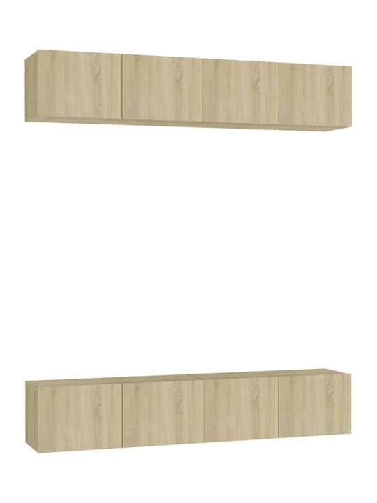 Wand Wohnzimmer Schrank aus Spanplatte Sonoma 80x30x30cm