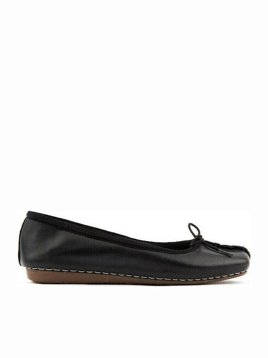 Anatomic Leather Ballerinas Frecle Ice Black
