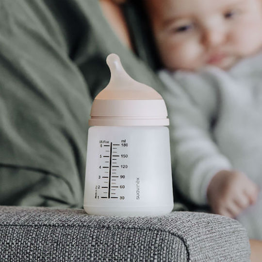 Suavinex Plastic Baby Bottle Zero Zero Anti-Colic with Silicone Nipple for 0+, 0+ m, months 180ml