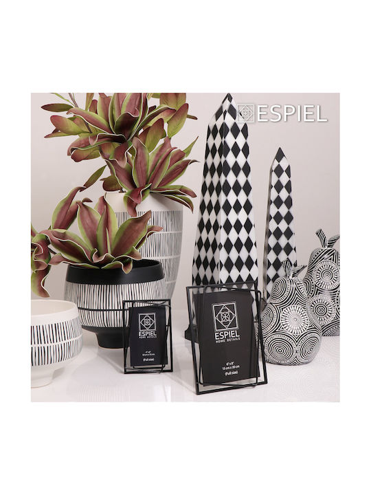 Espiel Decorativ Pere Polirășină Black / White 14.8x13.5x23cm 1buc Espiel Decorativ Pere Polirășină Black / White 14.8x13.5x23cm 1buc