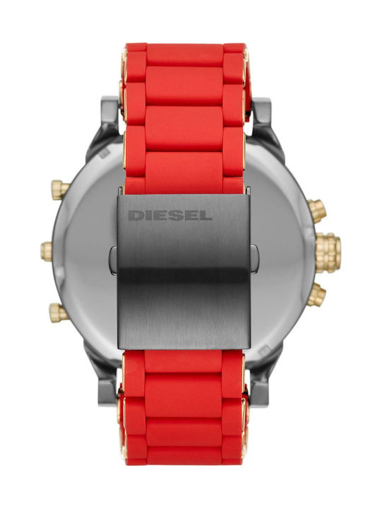 Diesel Mr Daddy 2.0 Men's Watch 57mm Chronograph Battery with Red Rubber Strap