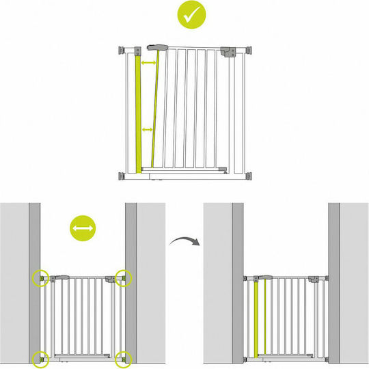 Hauck Foldable Security Door Simple Placement made of Wood in Beige Color 89x89cm 1pcs
