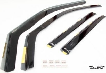 Heko Set of Windbreakers Front and Rear Car Dark Fime for Fiat Panda III (2012+) 5D 4pcs
