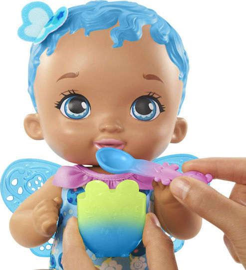 Mattel Baby Doll Blue Baby Time for Food for 2+ Years 30 cm.