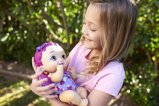 Mattel My Garden Baby Baby Doll Baby Time for Food Purple for 2+ Years 30 cm