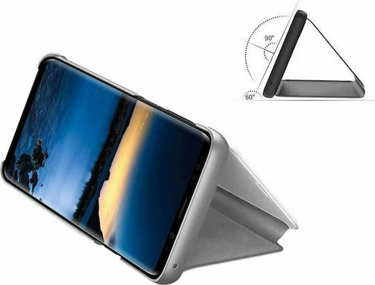 Hurtel Clear View Book Πλαστικό Ασημί (Redmi Note 9)