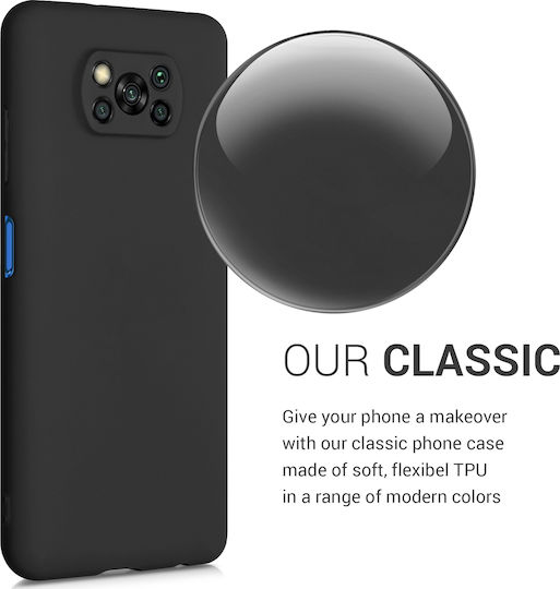 KWmobile Matte Back Cover Silicone Black (Poco X3 NFC / X3 Pro)