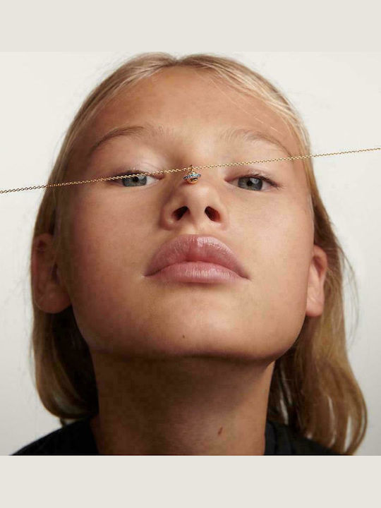 P D Paola Gold Plated Silver Chain Kids Necklaces with Stones Saturn Trip Gold CO01-234-U