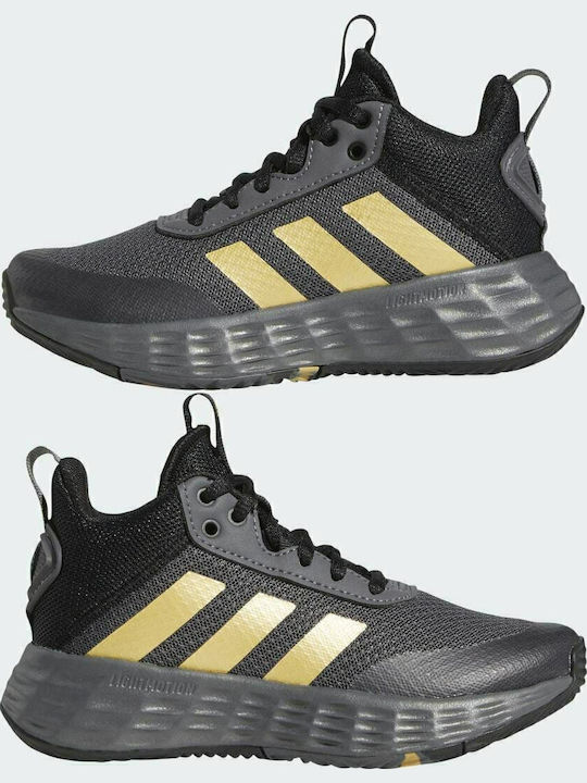 Ownthegame OwnTheGame 2.0 K Kids Sports Shoes Basketball with Laces Grey Five / Matte Gold / Core Black
