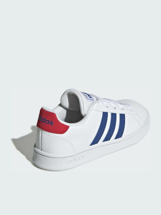 Adidas Kinder-Sneaker Grand Court Cloud White / Royal Blue / Vivid Red