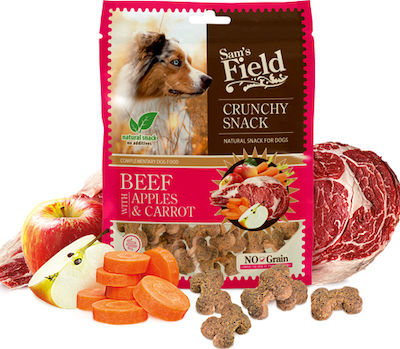 Sam's Field Crunchy Beef with Apple & Carrot Deliciu pentru câini cu Morcov 200gr F100637