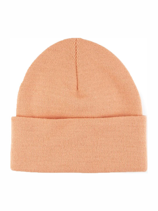 Knitted Beanie Cap Peach