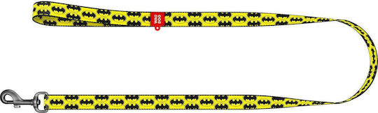 WauDog Λουρί/Οδηγός Σκύλου Ιμάντας Batman Logo Small 15mm σε Κίτρινο χρώμα 1.22m