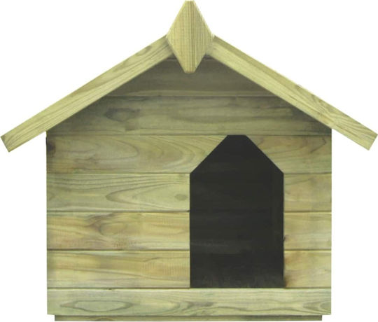 vidaXL Dog House with Opening Roof Dog House Wooden Outdoor Green 74x78.5x61.5cm