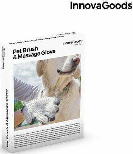 InnovaGoods Glove for Misc Hair Lengths for Coat Grooming Gray