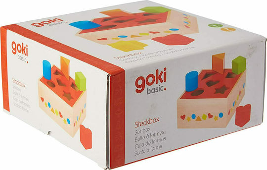 Goki Shape Sorting Toy Shape Sorting Box made of Wood for 12++ Months