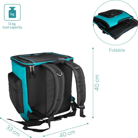 Navaris Dog/Cat Carrying Turquoise Backpack for 12kg Pets L40xW30xH33cm