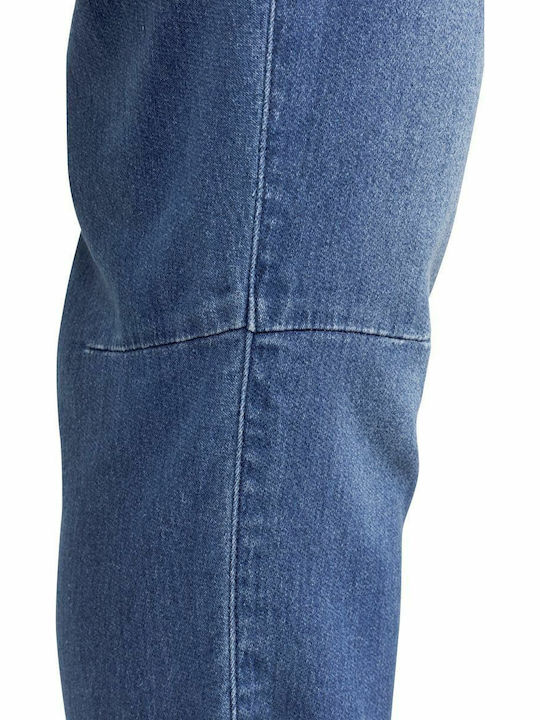 Pantaloni Jeans pentru Bărbați cu Croială Regular Albastru spălat