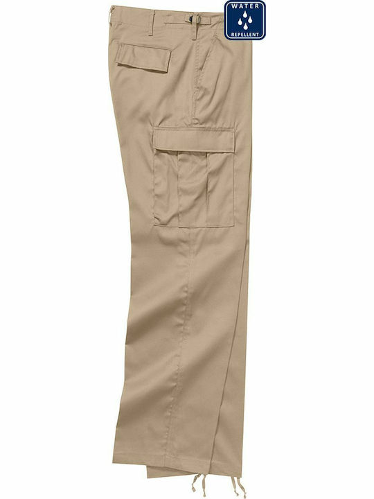 Trousers Cargo in Loose Fit Beige