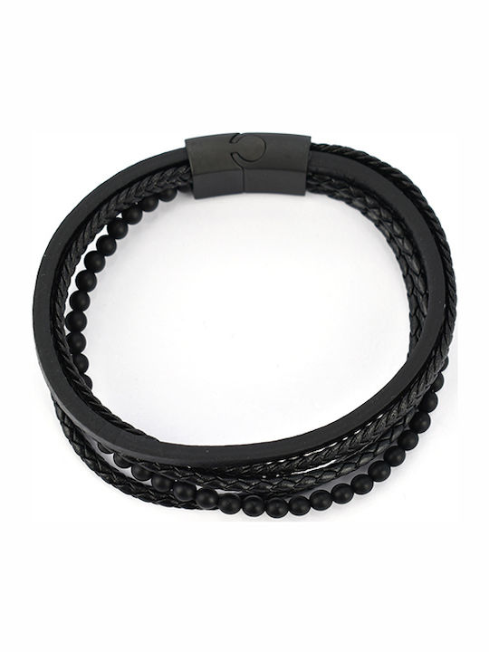 U.S. Polo Assn. Ανδρικό Βραχιόλι από Δέρμα 21cm