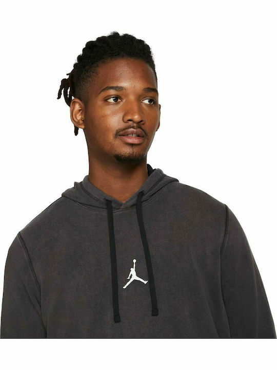 Jumpman Air Dri-Fit Φούτερ με Κουκούλα Μαύρο