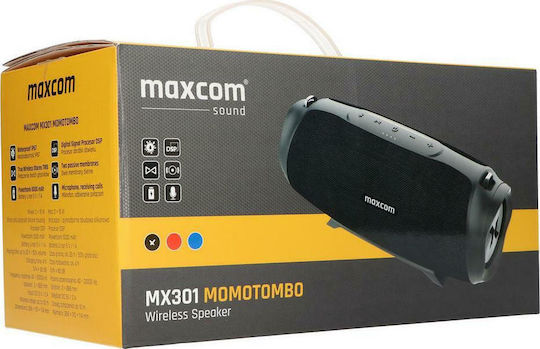 MaxCom MX301 Waterproof Bluetooth Speaker 15W with Battery Life up to 30 hours Black
