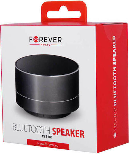 Forever PBS-100 Ηχείο Bluetooth 3W με Ραδιόφωνο και Διάρκεια Μπαταρίας έως 2.5 ώρες Μαύρο