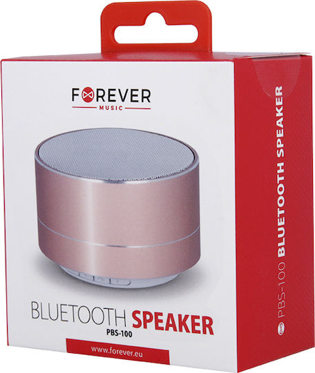 Forever PBS-100 Bluetooth Speaker 3W with Radio and Battery Life up to 2.5 hours Rose Gold