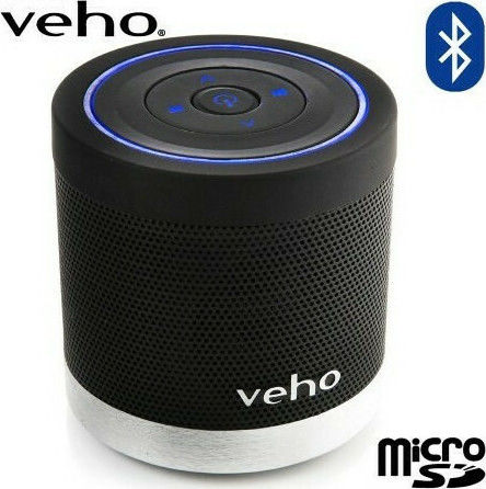Veho M4 360° Bluetooth Speaker 4.4W with Battery Life up to 5 hours Black