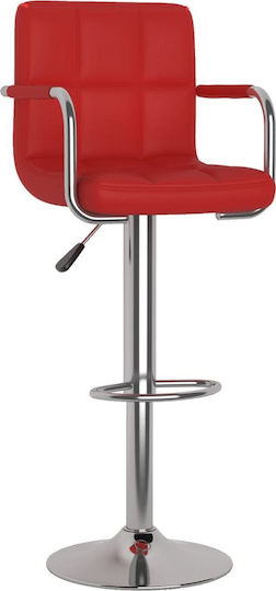 Scaune Bar cu Spătar & Înălțime Reglabilă Burgundia 2buc 48x47x90-111buc