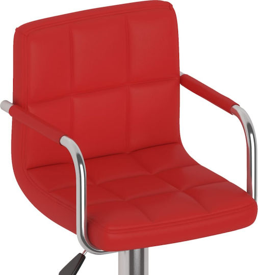 Scaune Bar cu Spătar & Înălțime Reglabilă Burgundia 2buc 48x47x90-111buc