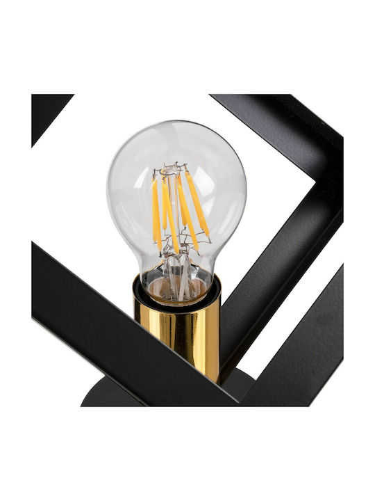 GloboStar Cube Ceiling Mount Light 25cm Black with Socket E27