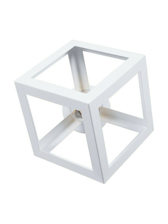 GloboStar Cube Ceiling Mount Light 25cm White with Socket E27