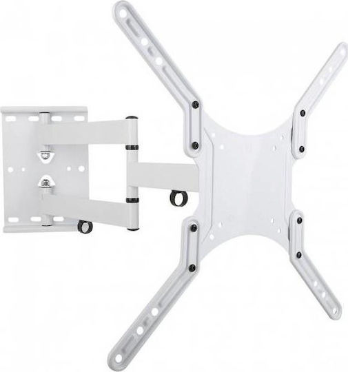 Techly ICA-PLB 136M Wall TV Mount with Arm up to 55" and 45kg White White