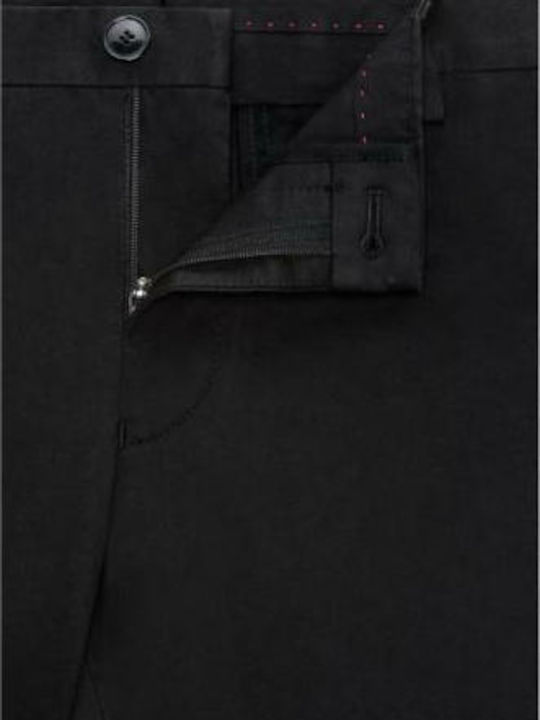 Gerald182w Men's Chino Trousers Elastic Slim Fit Black