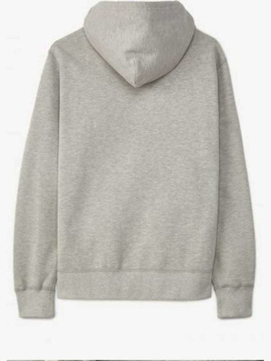Sweatshirt Fleece with Hood Heather Grey