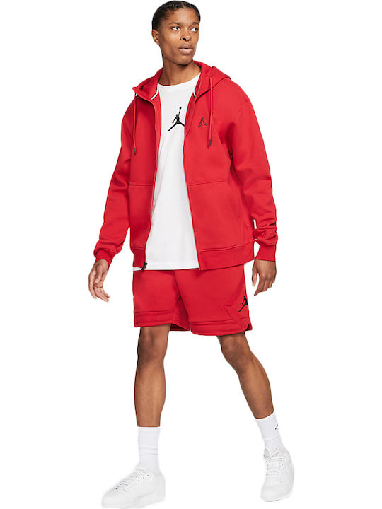 Essentials Cardigan With Hood Gym Red