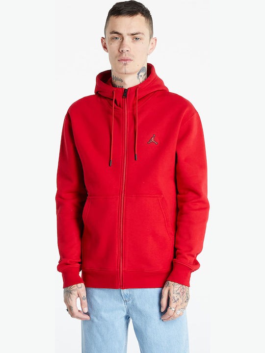 Essentials Cardigan With Hood Gym Red