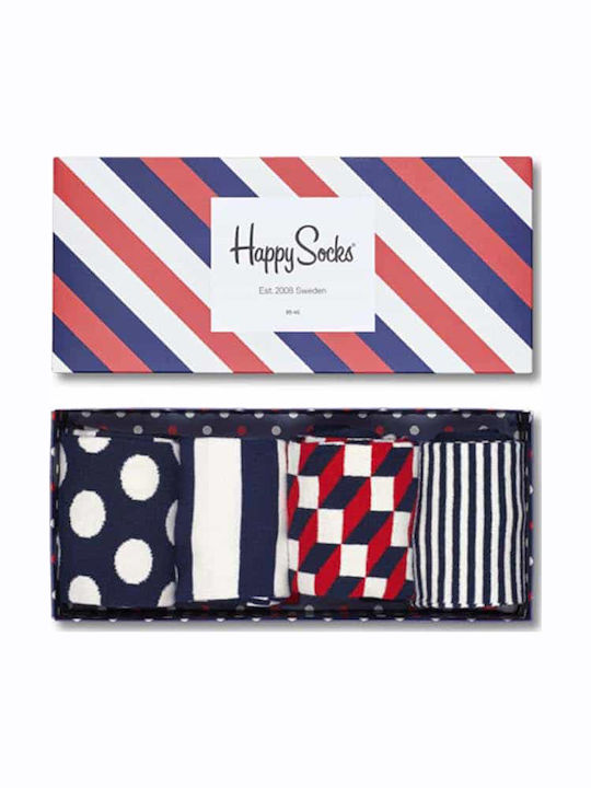 Happy Socks Big Dot Gift Box Ανδρικές Κάλτσες με Σχέδια Πολύχρωμες 4Pack
