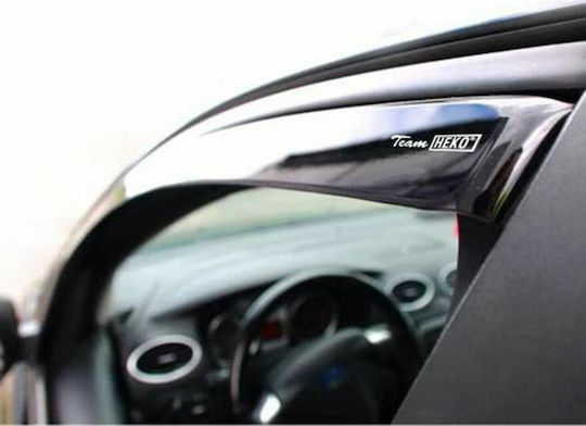 Heko Set of Windbreakers Front and Rear Car Dark Fime for Peugeot 3008 4pcs