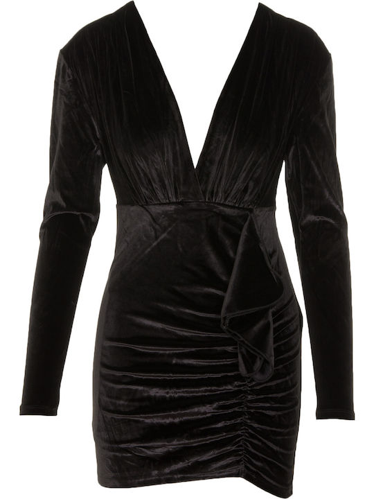 Tracy x Dua Lipa Mini Abendkleid Samt Schwarz