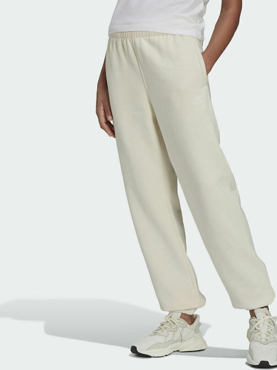 Adicolor Essentials Pantaloni de Trening cu elastic Fleece Wonder White