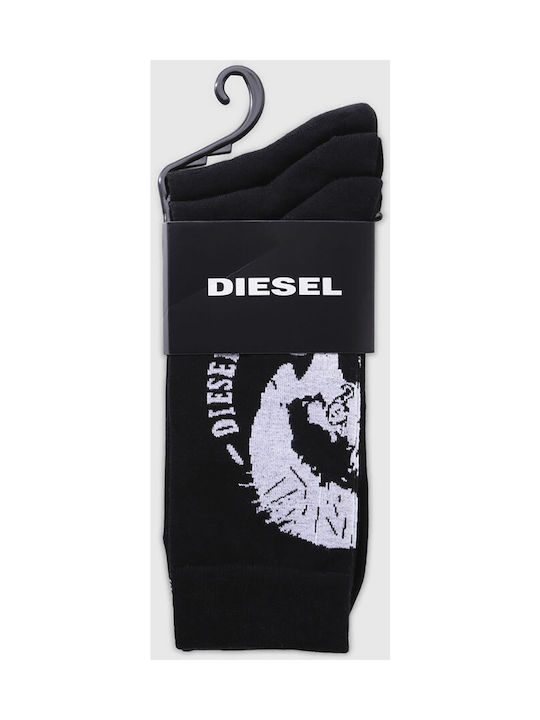 Diesel Bărbați Șosete cu Model Negre 3Pachet