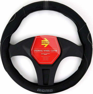 Momo Car Steering Wheel Cover SWC 014 with Diameter 36-39cm Leatherette Black