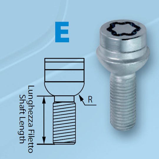 Lampa Security Bolts Spherical for Key No 17 4pcs