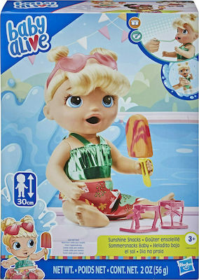 Hasbro Baby Doll Set Baby Alive Sunshine Snacks Blonde Hair for 3+ Years Old