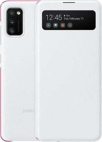 Samsung S View Wallet Cover Synthetisches Leder Weiß (Galaxy A41)