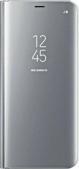Clear View Book Πλαστικό Ασημί (Galaxy A12)