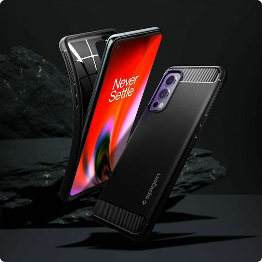 Spigen Rugged Armor Umschlag Rückseite Silikon 2mm Matte Black (OnePlus Nord 2)